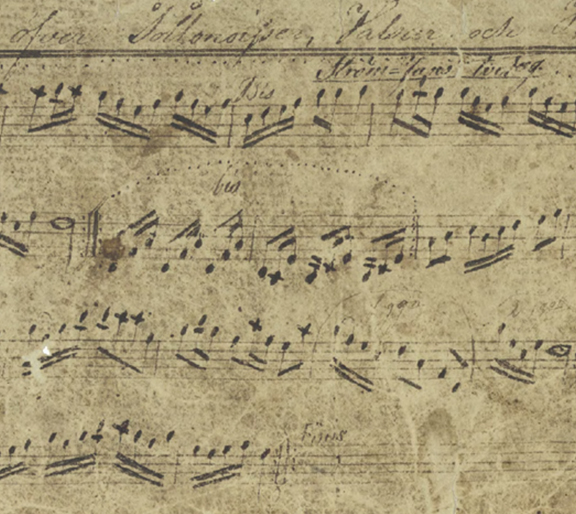 Foto p&aring; ett &auml;ldre notlad